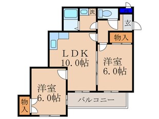 ｸﾞﾚｰｽ菱屋2の物件間取画像